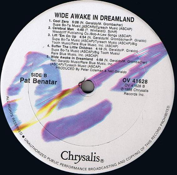 Pat Benatar - Wide Awake In Dreamland | Chrysalis (OV 41628) - 4