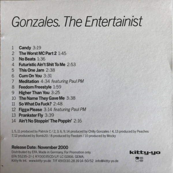Chilly Gonzales - The Entertainist | Kitty-Yo (KY0035CD) - 2