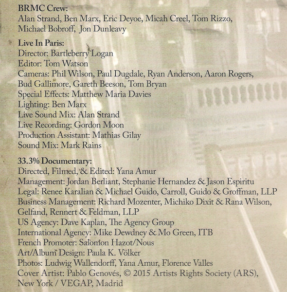 Black Rebel Motorcycle Club - Live In Paris | Abstract Dragon (COOP003LP) - 4