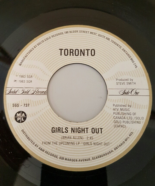 Toronto - Girls Night Out | Solid Gold Records (SGS-737) - main