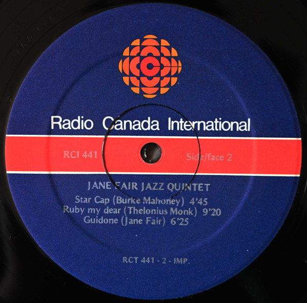 Jane Fair Jazz Quintet - Jane Fair Jazz Quintet | Radio Canada International (RCI 441) - 4 Jane Fair Jazz Quintet - Jane Fair Jazz Quintet | Radio Canada International (RCI 441) - 4