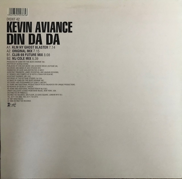 Kevin Aviance - Din Da Da | Distinct'ive (DISNT 42) - 2 Kevin Aviance - Din Da Da | Distinct'ive (DISNT 42) - 2