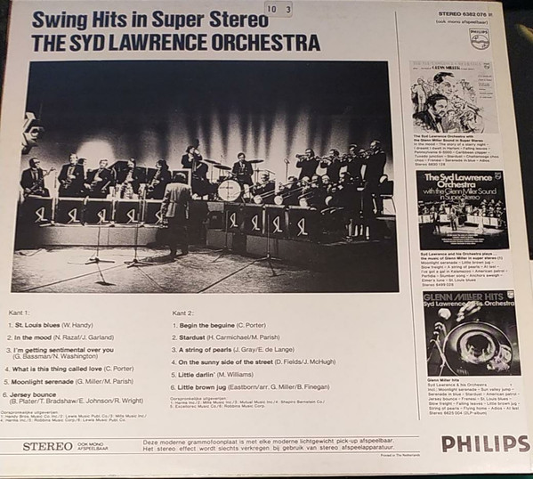 Syd Lawrence And His Orchestra - Swing Hits In Super Stereo | Philips (6382 076) - 2