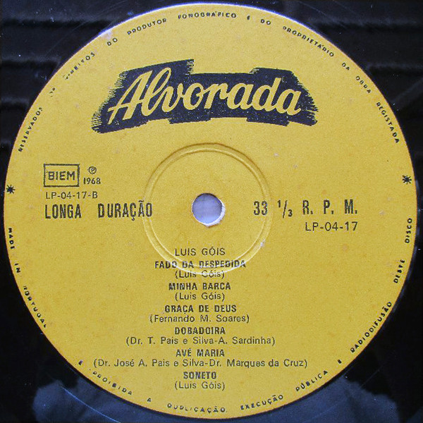 José Afonso / Luiz Goes - Coimbra | Alvorada (LP-S-04-17) - 4