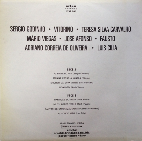Sérgio Godinho • Vitorino • Teresa Silva Carvalho • Mário Viegas • José Afonso • Fausto Bordalo Dias • Adriano Correia De Oliveira • Luis Cilia - Orfeu | Orfeu (STAT 089) - main