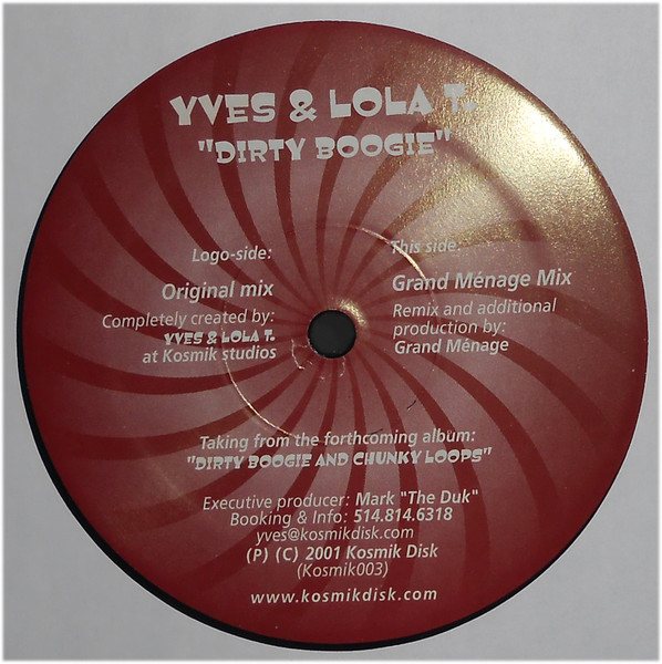 Yves & Lola T. - Dirty Boogie | Kosmik Disk (KOS-003) - 3 Yves & Lola T. - Dirty Boogie | Kosmik Disk (KOS-003) - 3