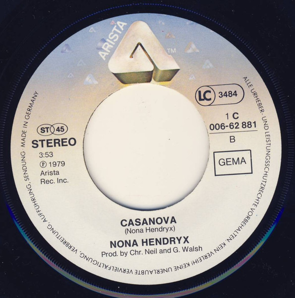 Nona Hendryx - You're The Only One That I Ever Needed | Arista (1C 006-62881) - 3