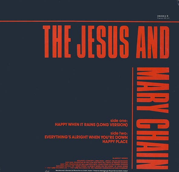 The Jesus And Mary Chain - Happy When It Rains | Blanco Y Negro (248 259-0)