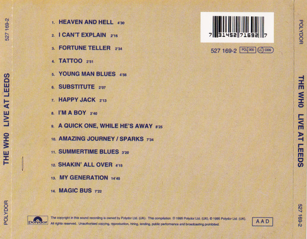 The Who - Live At Leeds | Universal (527 169-2) - 3