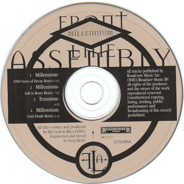 Front Line Assembly - Millennium | Roadrunner Records (RR 2370-3) - 3
