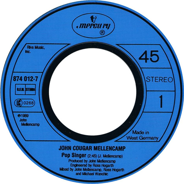 John Cougar Mellencamp - Pop Singer | Mercury (874 012-7) - 3