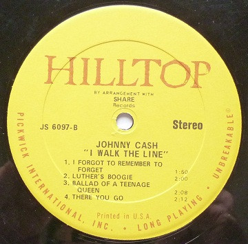 Johnny Cash - I Walk The Line | Hilltop (JS 6097) - 4 Johnny Cash - I Walk The Line | Hilltop (JS 6097) - 4