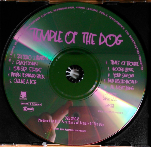 Temple Of The Dog - Temple Of The Dog | A&M Records (395 350-2) - 3