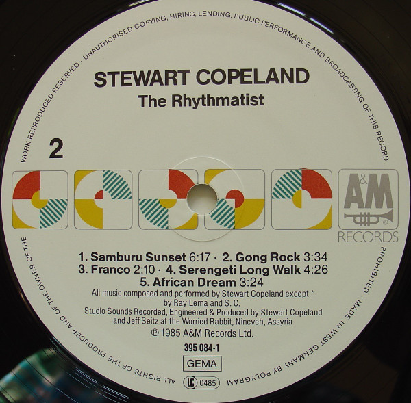 Stewart Copeland - The Rhythmatist | A&M Records (395 084-1) - 4 Stewart Copeland - The Rhythmatist | A&M Records (395 084-1) - 4