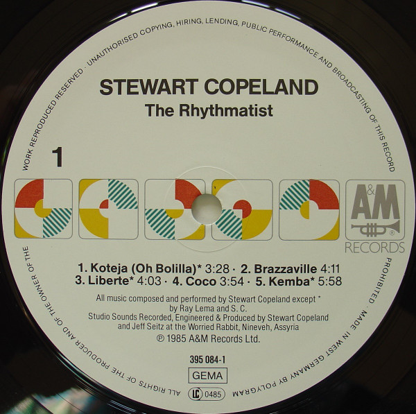 Stewart Copeland - The Rhythmatist | A&M Records (395 084-1) - 3 Stewart Copeland - The Rhythmatist | A&M Records (395 084-1) - 3