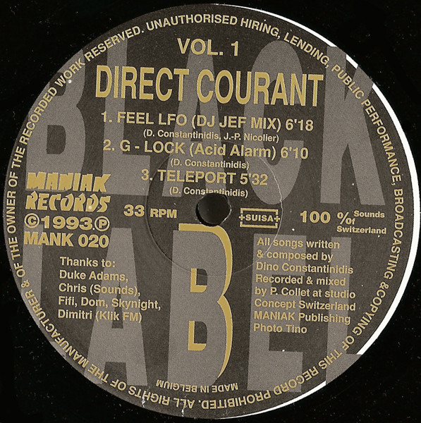 Direct Courant - Vol. 1 | Maniak Records (MANK 020) - 2