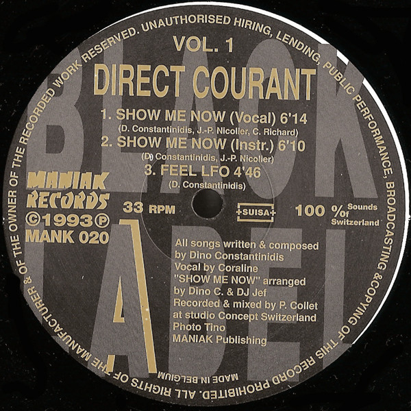 Direct Courant - Vol. 1 | Maniak Records (MANK 020) - main