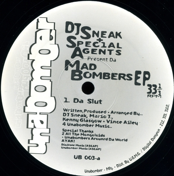 DJ Sneak + Special Agents - Mad Bombers EP | Unabomber (UB-003) - 2