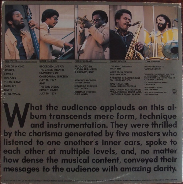 The V.S.O.P. Quintet - The Quintet | Columbia (C2 34976) - 4 The V.S.O.P. Quintet - The Quintet | Columbia (C2 34976) - 4