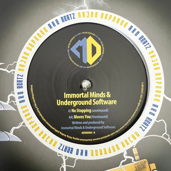 Immortal Minds & Underground Software - No Stopping (Unreleased) / Moves You (Unreleased) | AKO Major Defence (AKOMD009) - main