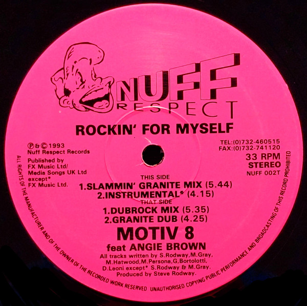 Motiv 8 Featuring Angie Brown - Rockin' For Myself | Nuff Respect Records (NUFF 002T) - 3 Motiv 8 Featuring Angie Brown - Rockin' For Myself | Nuff Respect Records (NUFF 002T) - 3