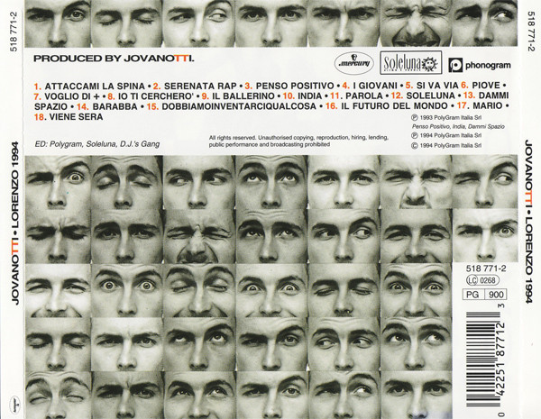 Jovanotti - Lorenzo 1994 | Mercury (518 771-2) - 2 Jovanotti - Lorenzo 1994 | Mercury (518 771-2) - 2