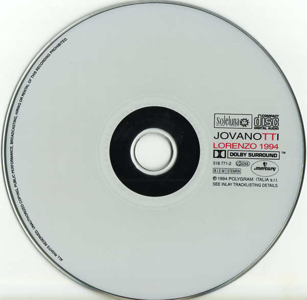 Jovanotti - Lorenzo 1994 | Mercury (518 771-2) - 3 Jovanotti - Lorenzo 1994 | Mercury (518 771-2) - 3