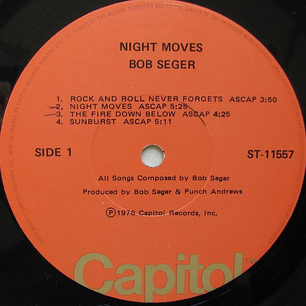Bob Seger And The Silver Bullet Band - Night Moves [Vinyl] | Capitol Records (ST-11557) - 3