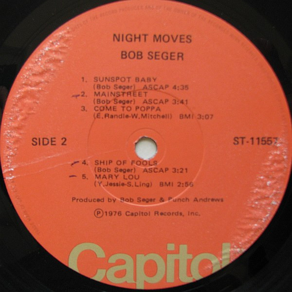 Bob Seger And The Silver Bullet Band - Night Moves [Vinyl] | Capitol Records (ST-11557) - 4