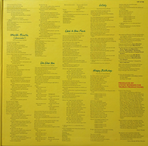 Stevie Wonder = Stevie Wonder - Hotter Than July = ホッター・ザン・ジュライ | Motown (VIP-6748) - 2