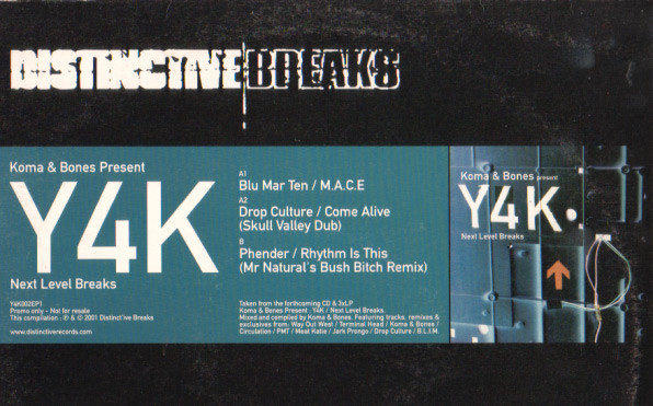 Various - Koma & Bones Present: Y4K - Next Level Breaks EP1 | Distinct'ive Breaks (Y4K002EP1)
