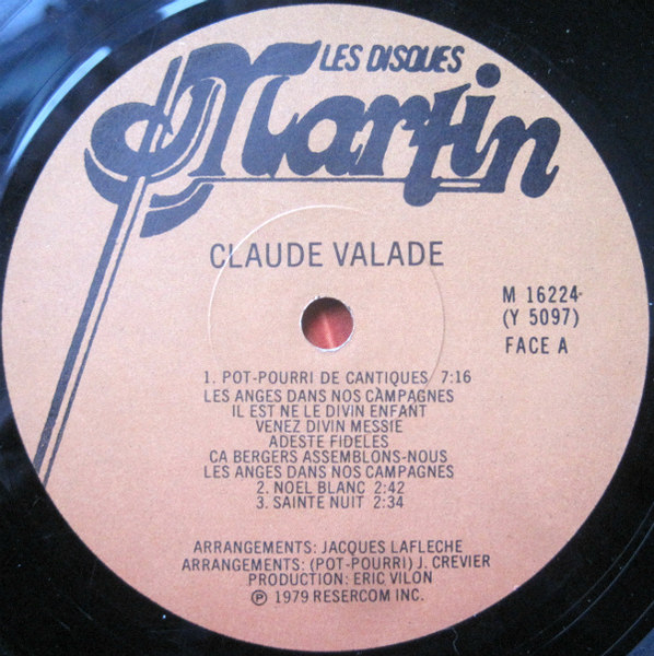 Claude Valade - Chante Noel | Les Disques Martin (M 16224) - 3