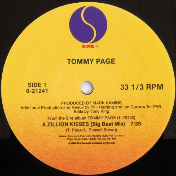 Tommy Page - A Zillion Kisses | Sire (0-21241) - 3
