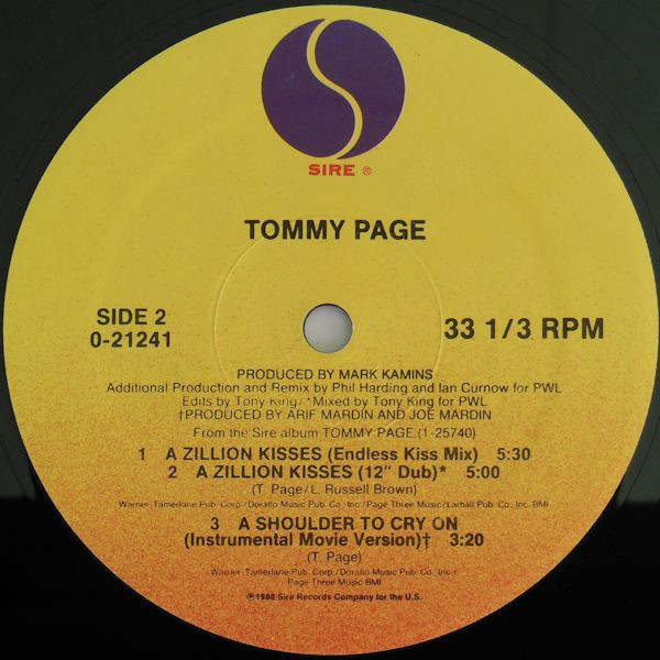 Tommy Page - A Zillion Kisses | Sire (0-21241) - 4