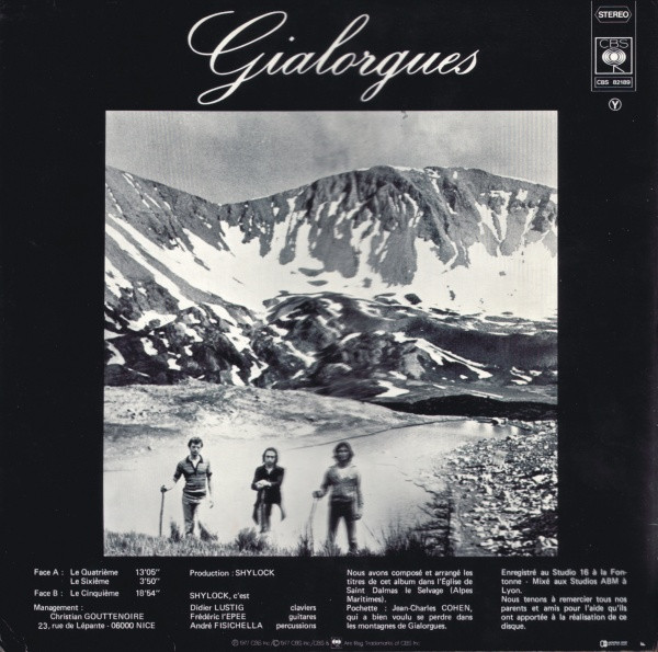 Shylock - Gialorgues | CBS (CBS 82189) - 2