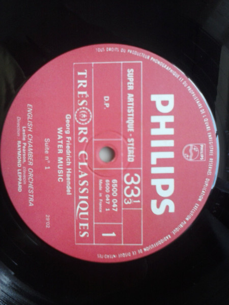 Georg Friedrich Händel , English Chamber Orchestra , Raymond Leppard - Water Music | Philips (6500 047) - 4