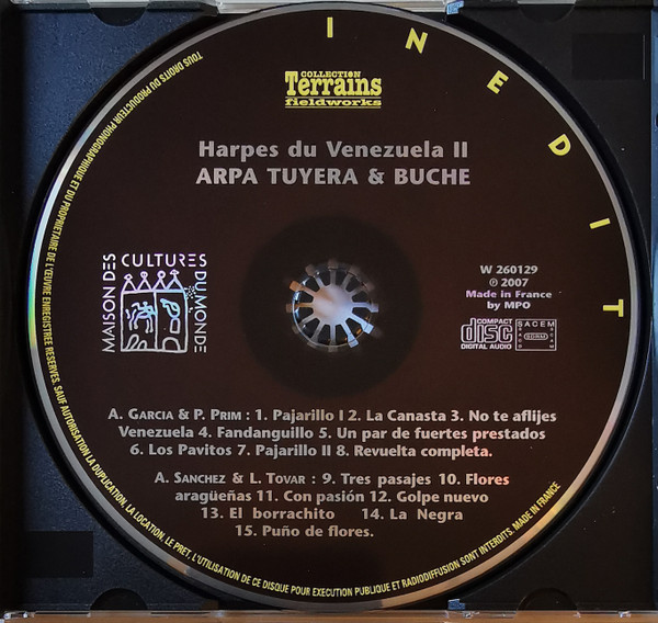 Arturo García , Panchito Prim , Alfredo Sánchez , Luís Tovar - Harpes du Venezuela II: Arpa Tuyera & Buche (Musique et chant des États de Miranda et Aragua) | Inedit (W 260129) - 4 Arturo García , Panchito Prim , Alfredo Sánchez , Luís Tovar - Harpes du Venezuela II: Arpa Tuyera & Buche (Musique et chant des États de Miranda et Aragua) | Inedit (W 260129) - 4
