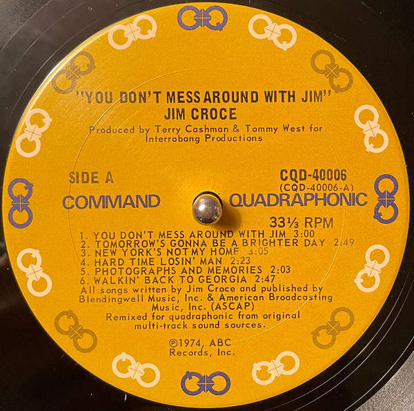 Jim Croce - You Don't Mess Around With Jim | ABC Command Quadraphonic (CQD-40006) - 4
