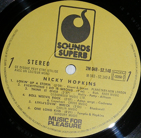 John Paul Jones , Jimmy Page , Nicky Hopkins , Albert Lee , Jim Sullivan , Clem Cattini , Keith David De Groot - Super Rock | Sounds Superb (2 M 048-52140) - 3