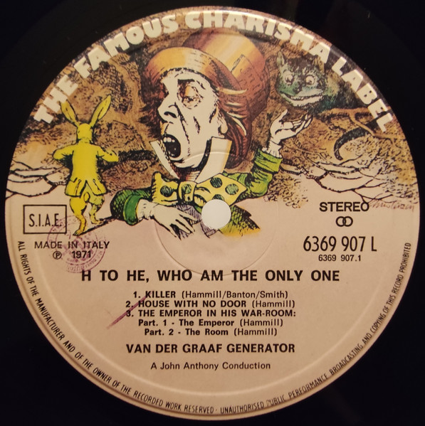 Van Der Graaf Generator - H To He Who Am The Only One | Charisma (6369 907 A) - 3