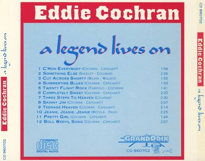 Eddie Cochran - A Legend Lives On | GrandPrix (CD 860702) - 3