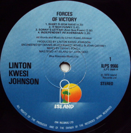 Linton Kwesi Johnson - Forces Of Victory | Island Records (ILPS 9566) - 3 Linton Kwesi Johnson - Forces Of Victory | Island Records (ILPS 9566) - 3