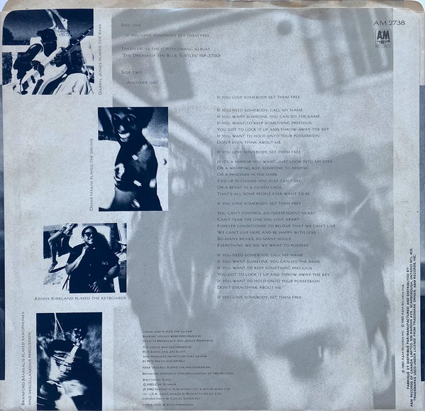 Sting - If You Love Somebody Set Them Free | A&M Records (AM 2738) - 2