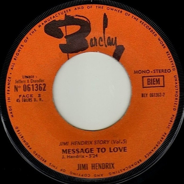 Jimi Hendrix - Changes / Message To Love | Barclay (61.362 L) - 4