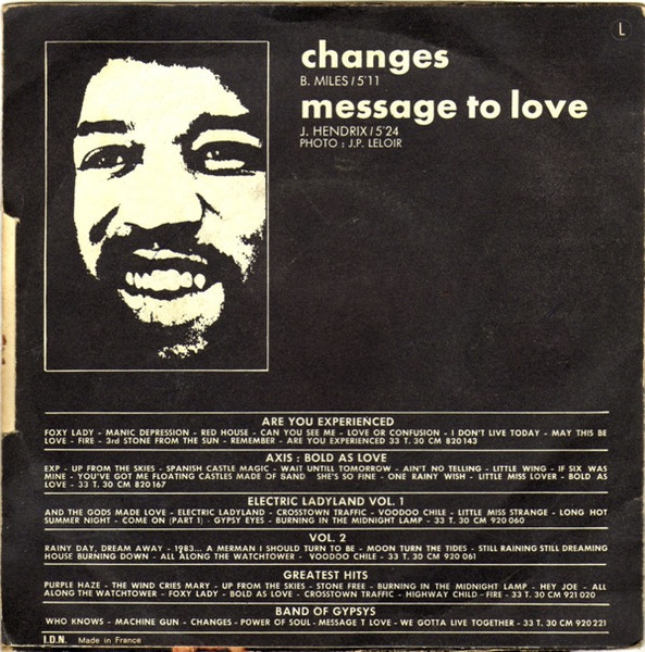 Jimi Hendrix - Changes / Message To Love | Barclay (61.362 L) - 2