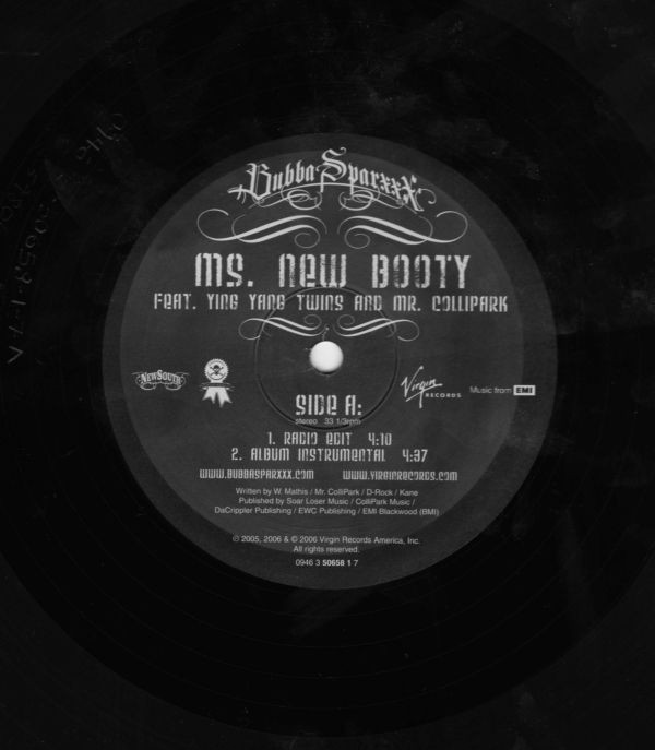Bubba Sparxxx Featuring Ying Yang Twins And Mr. Collipark - Ms. New Booty | Virgin (0946 3 50658 1 7)