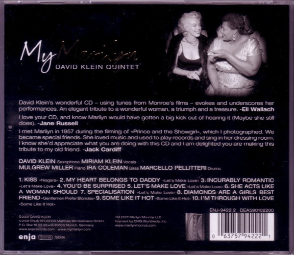 David Klein Quintet - My Marilyn | Enja Records (ENJ-9422 2) - 4 David Klein Quintet - My Marilyn | Enja Records (ENJ-9422 2) - 4