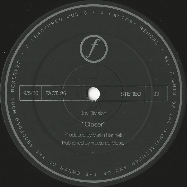 Joy Division - Closer | Factory (FACT∙XXV) - 4 Joy Division - Closer | Factory (FACT∙XXV) - 4