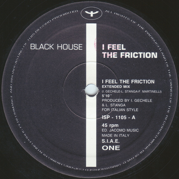 Black House - I Feel The Friction | Italian Style Production (ISP 1105)