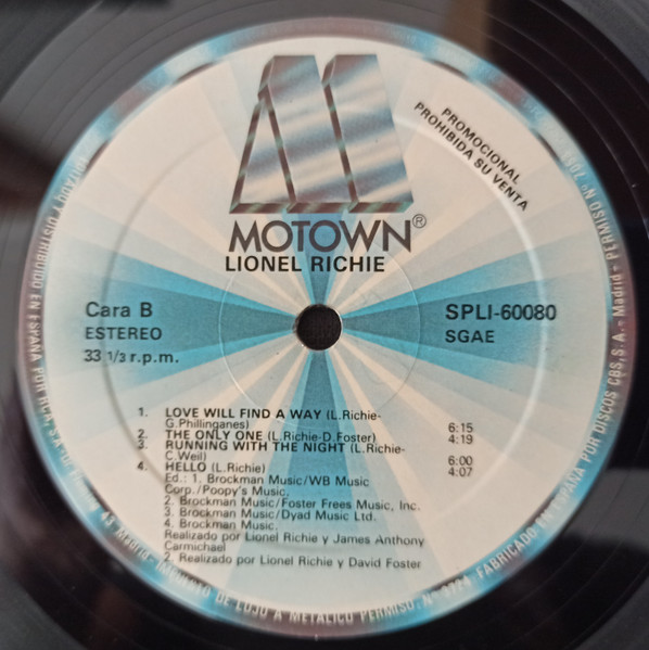 Lionel Richie - Can't Slow Down | Motown (SPL1-60080) - 4